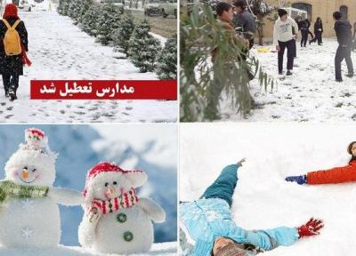 آخرین وضعیت تعطیلی مدارس خراسان شمالی به علت بارش برف