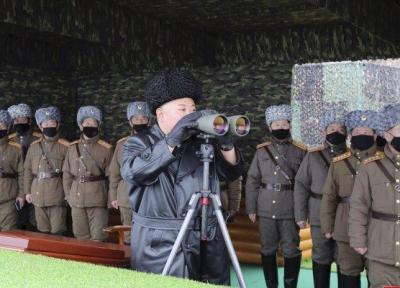 برگزاری رزمایش توپخانه ای کره شمالی با حضور کیم جونگ اون