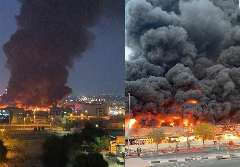 علت آتش سوزی در بازار عجمان امارات مشخص شد فیلم علت آتش سوزی در بازار عجمان امارات معین شد