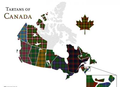از تارتان های منطقه ها مختلف کانادا بیشتر بدانید